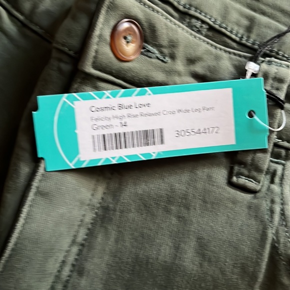 Cosmic Blue High Rise Relaxed Wide Leg pant 32 - Picture 8 of 12